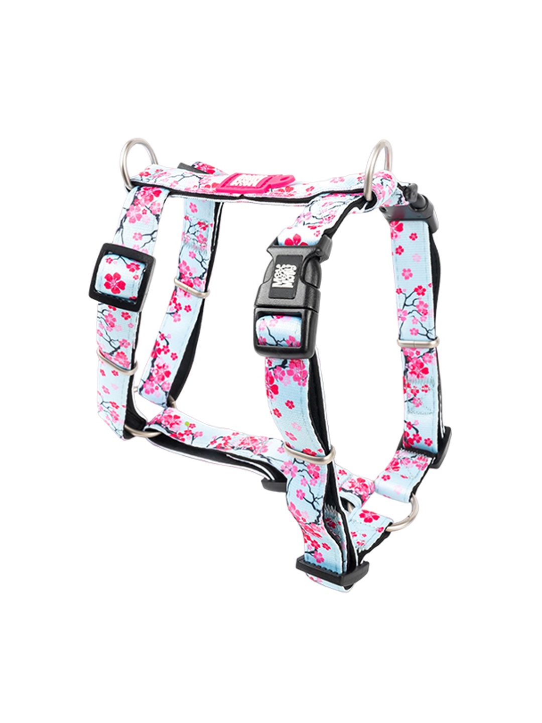 

Max & Molly Blue Cherry Bloom Printed Training Pet H-Harness