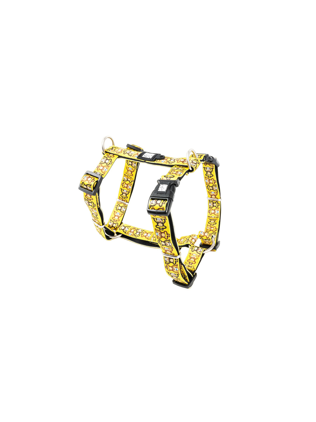 

Max & Molly Yellow Monkey Maniac Printed Training Pet H-Harness