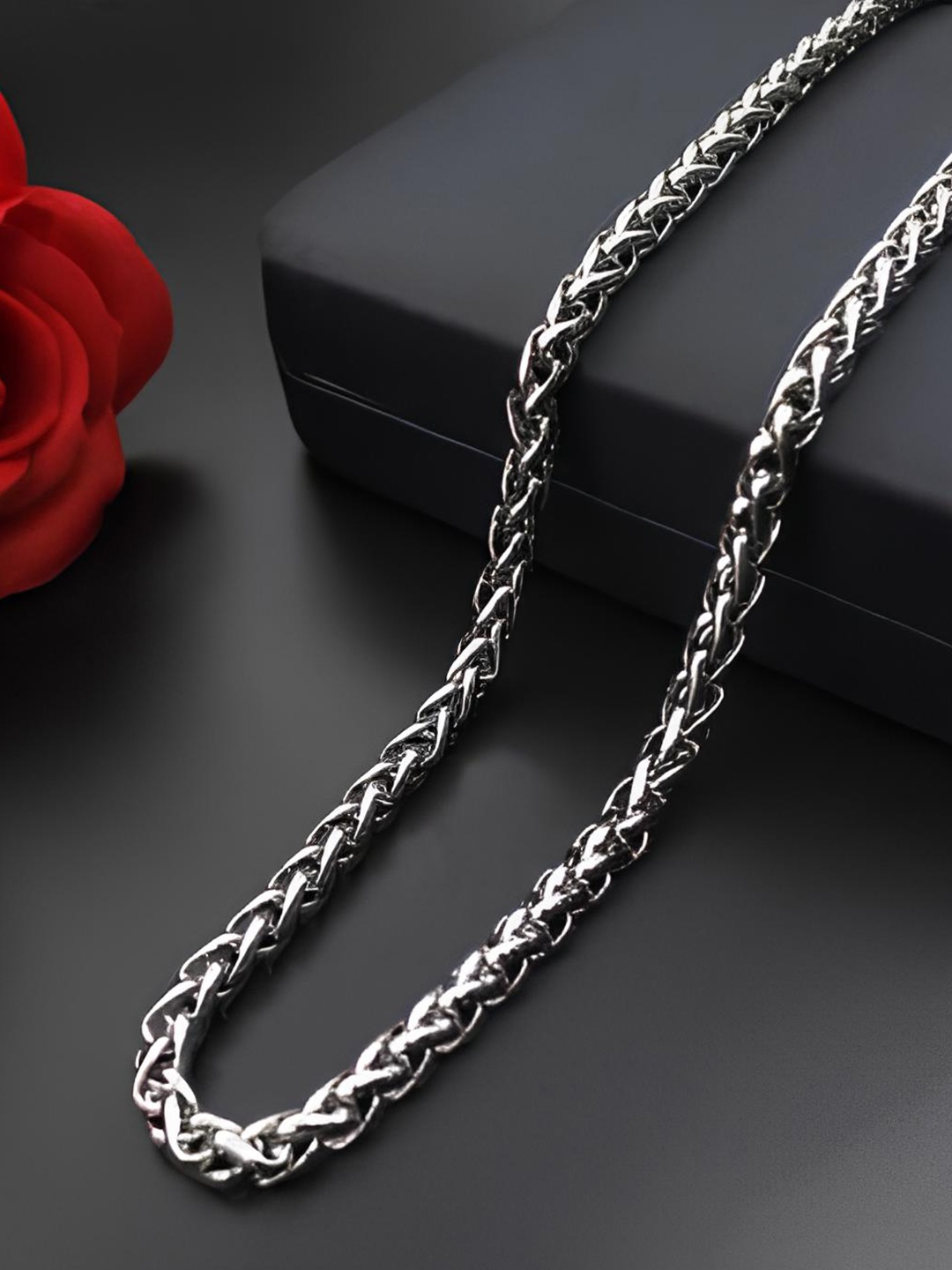 

KARISHMA KREATIONS Unisex Stainless Steel Silver-Plated Chain