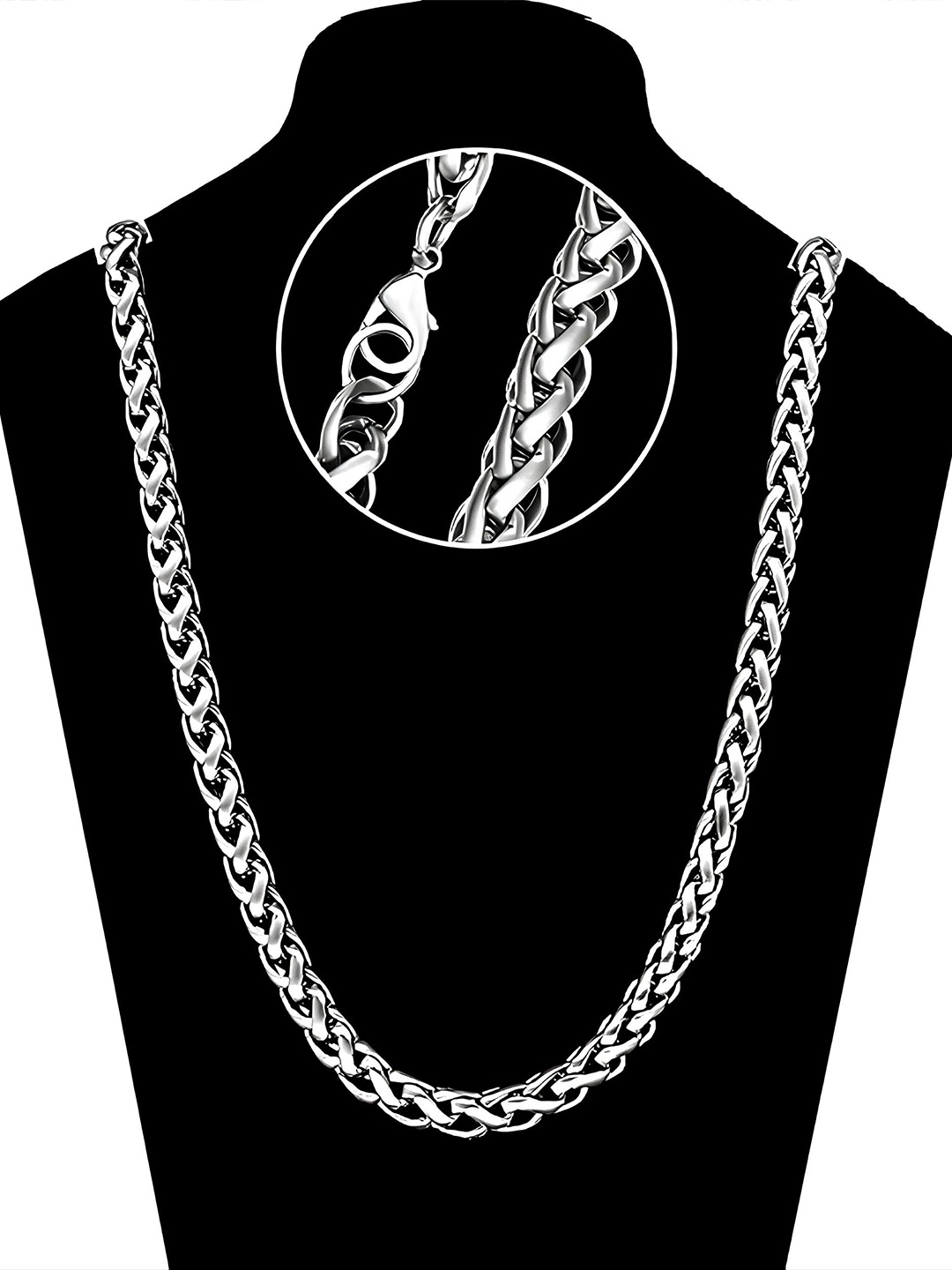 

KARISHMA KREATIONS Unisex Stainless Steel Silver-Plated Chain