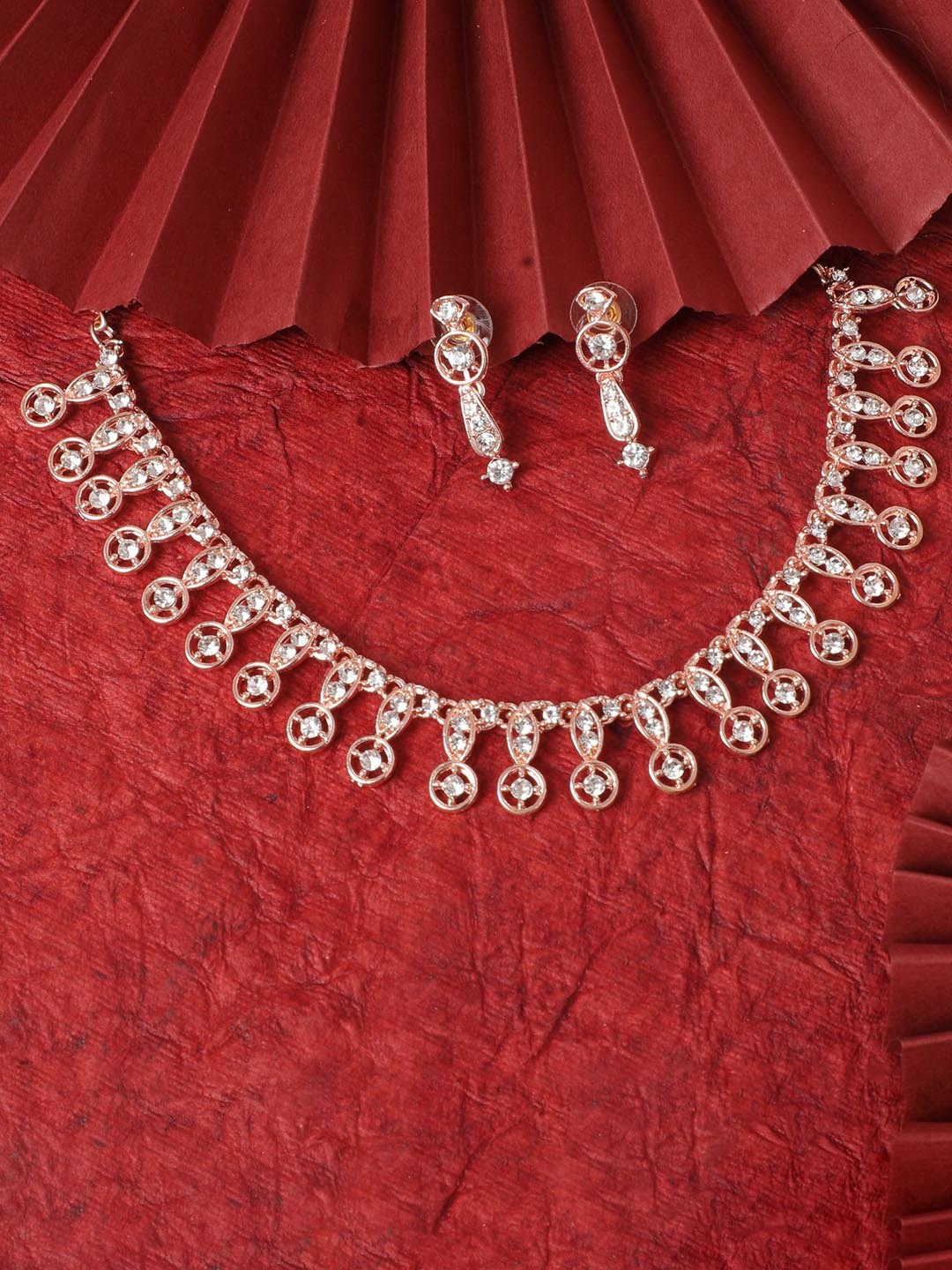 

Kord Store Rose Gold-Plated American Stone Jewellery Set
