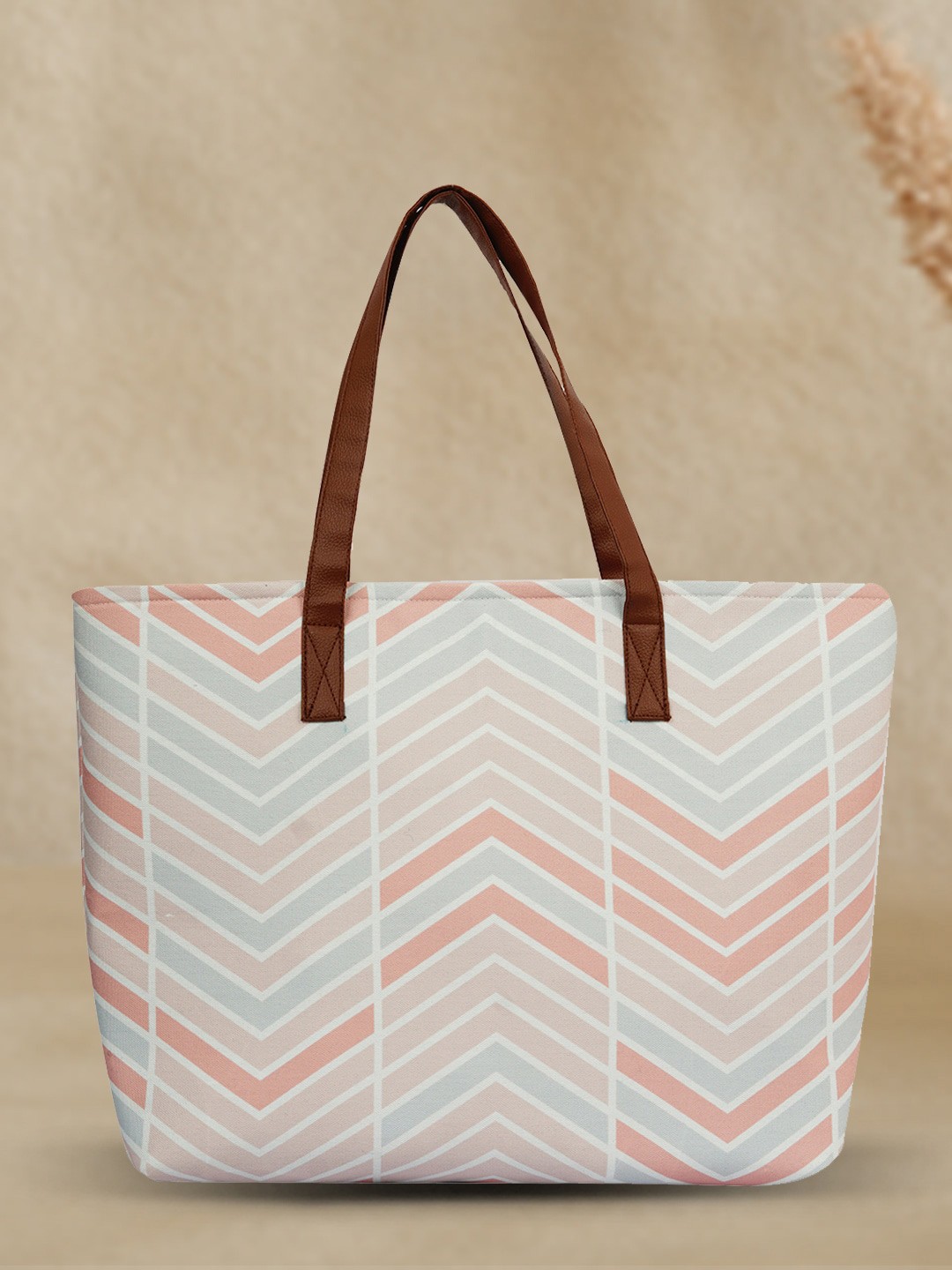 

Mast & Harbour Geometric Printed Oversized Structured Tote Bag, Blue