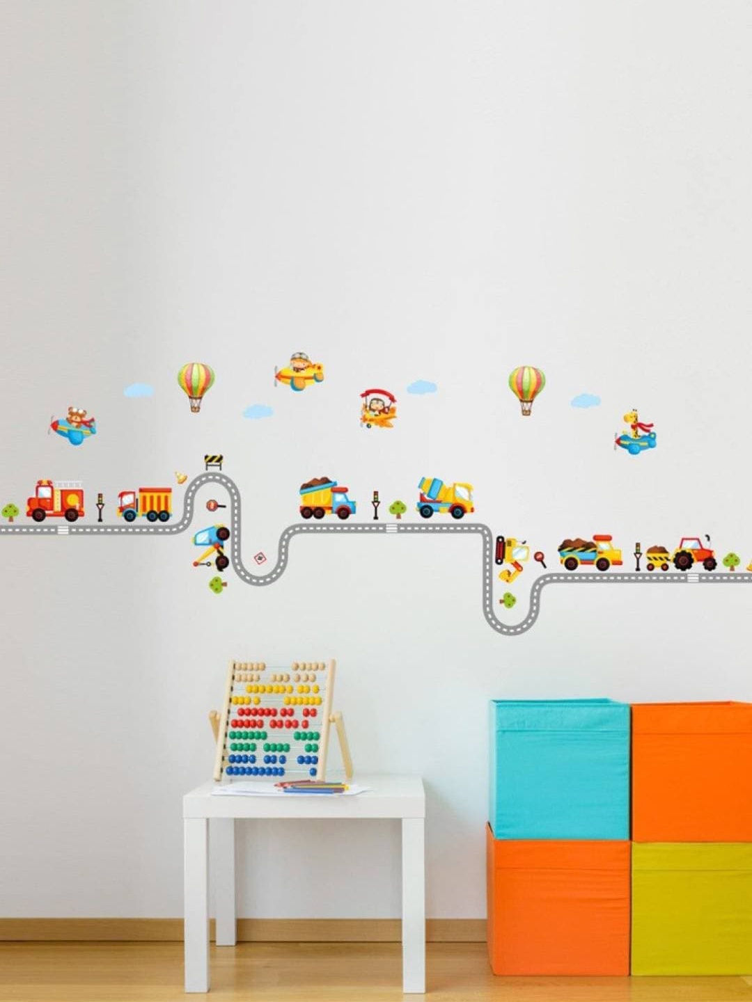 

Jaamso Royals Orange & Blue Printed Self Adhesive Wall Sticker
