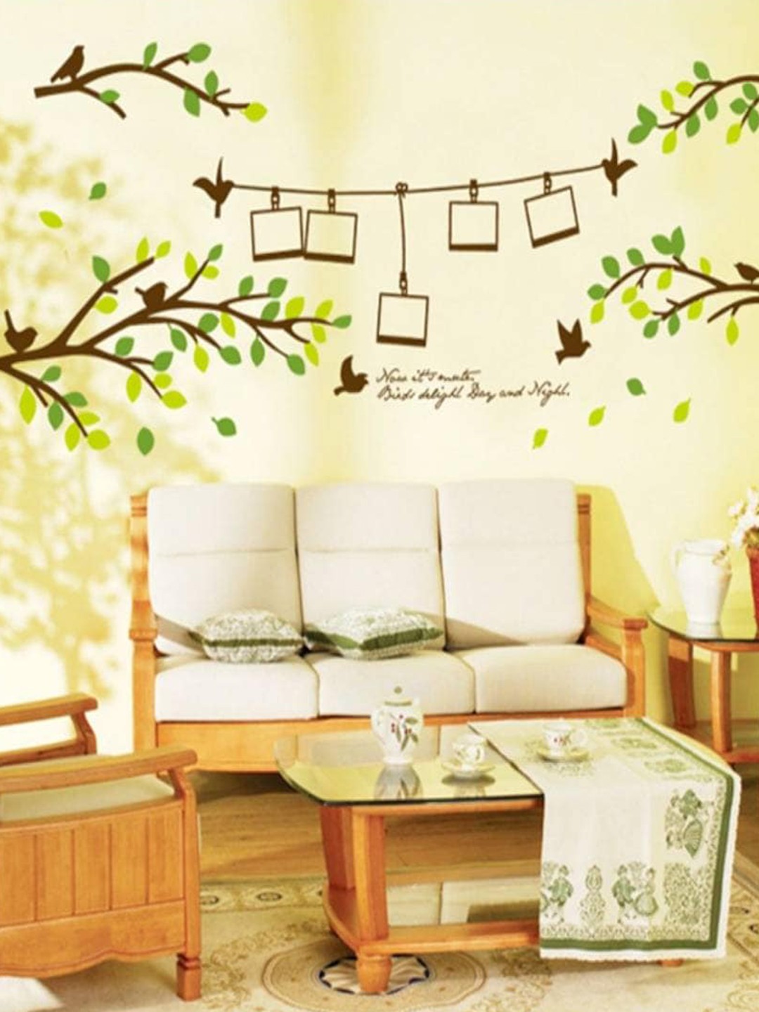 

Jaamso Royals Green & Brown Printed Self Adhesive Wall Sticker