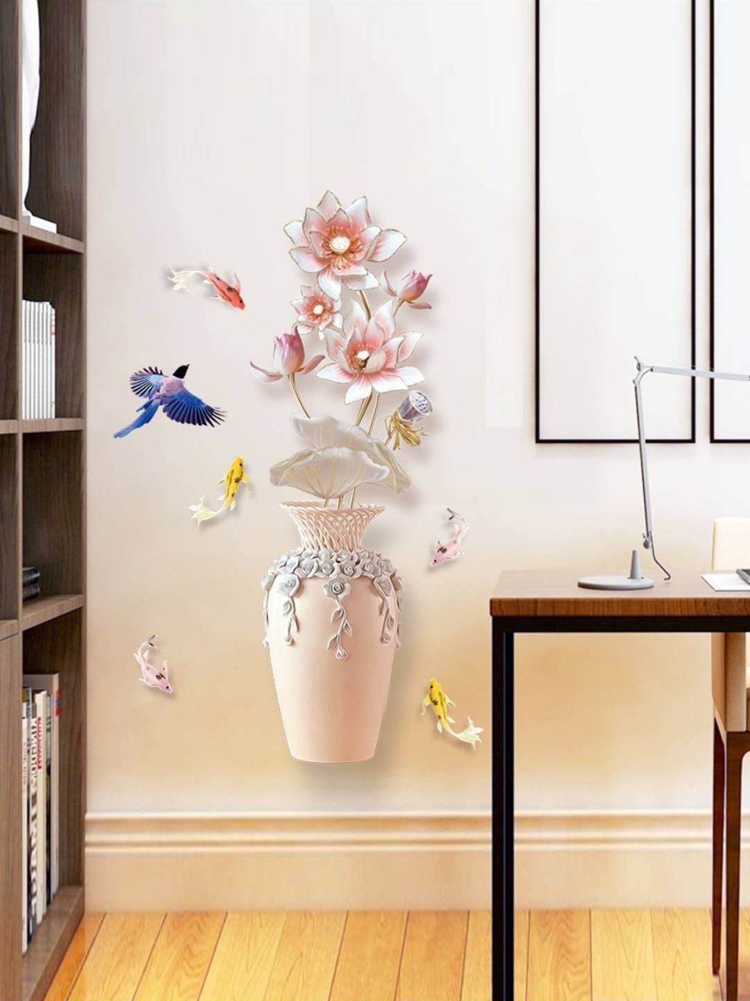 

Jaamso Royals Pink Floral Printed Self Adhesive Wall Sticker