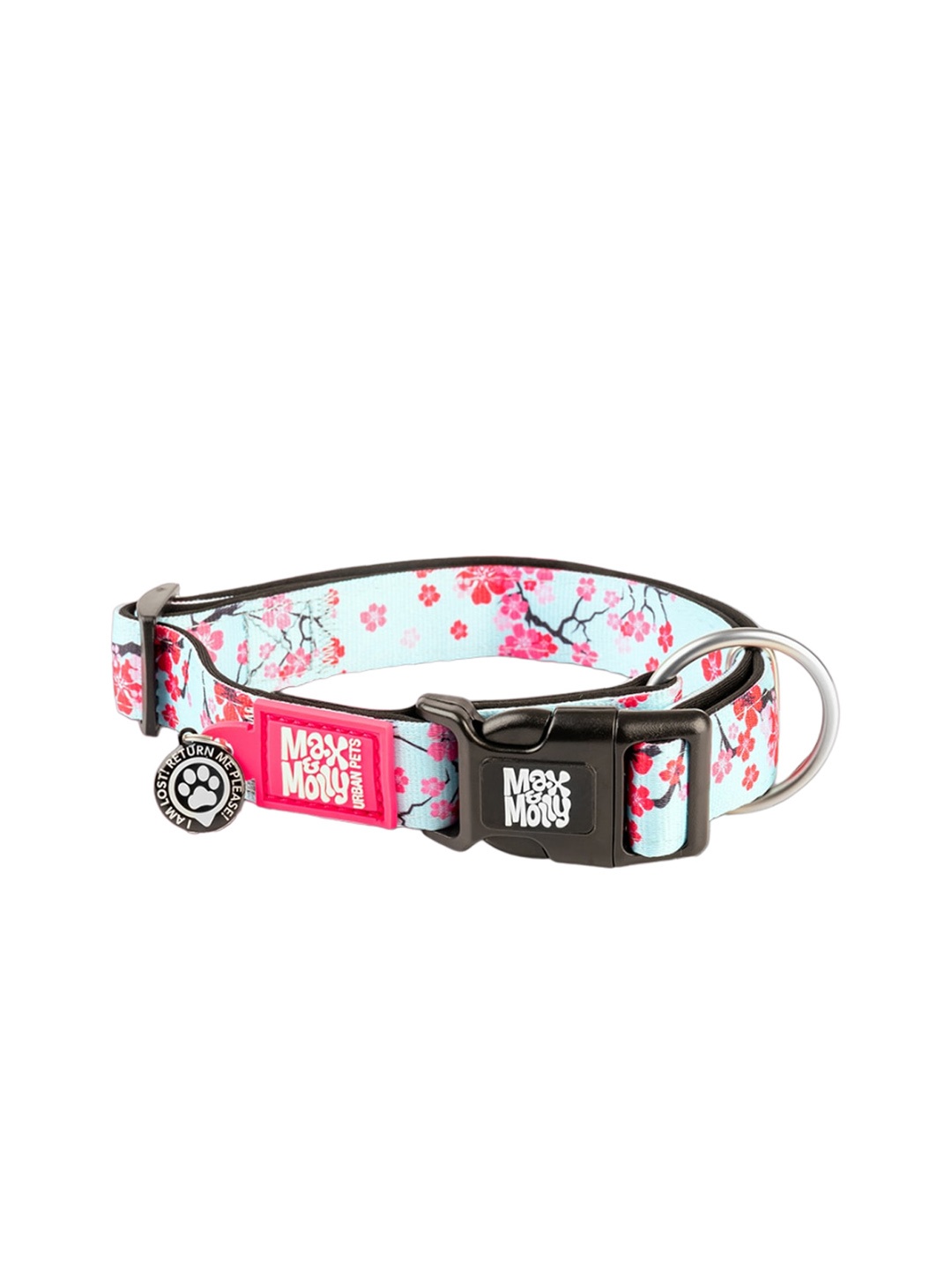 

Max & Molly Cherry Bloom Printed Smart ID Pet Collar, Blue