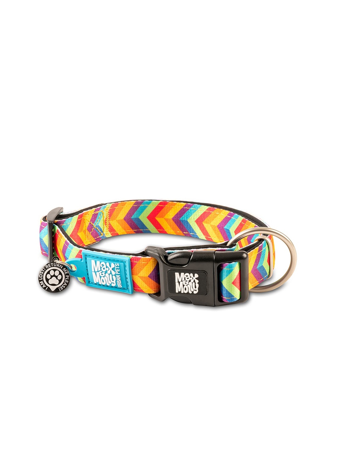 Max & Molly Summertime Printed Smart ID Pet Collar, Blue