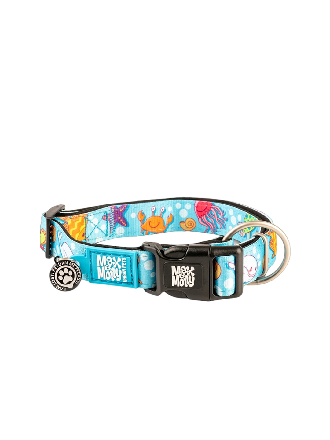 

Max & Molly Blue Conversational Printed Dog Training Smart ID Collar