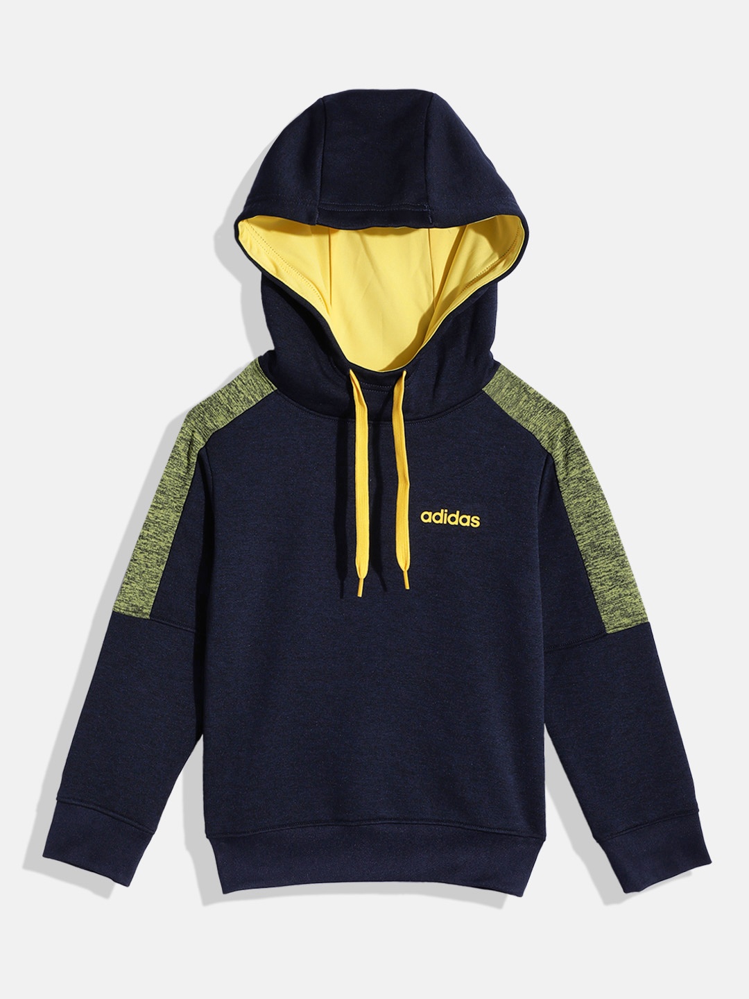 

ADIDAS Boys Brand Logo Print Hooded Outdoor Sweatshirt, Navy blue