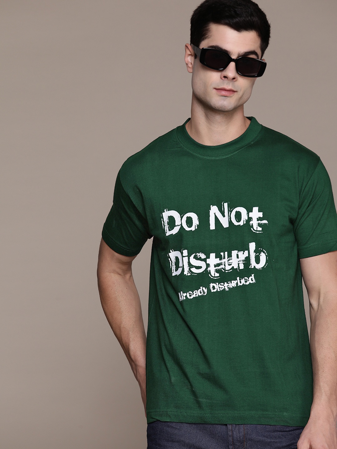 

The Roadster Lifestyle Co. Typography Pure Cotton T-shirt, Green