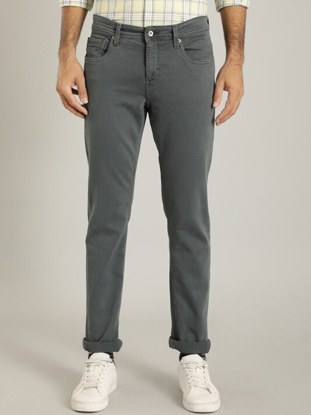 

Indian Terrain Men Brooklyn Slim Fit Clean Look Jeans, Grey