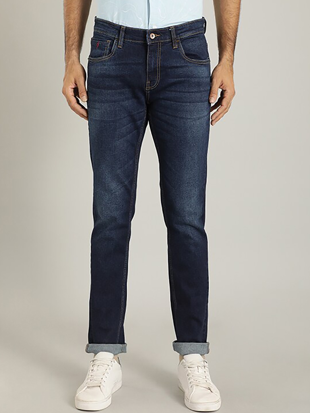 

Indian Terrain Men Blue Brooklyn Slim Fit Clean Look Light Fade Jeans
