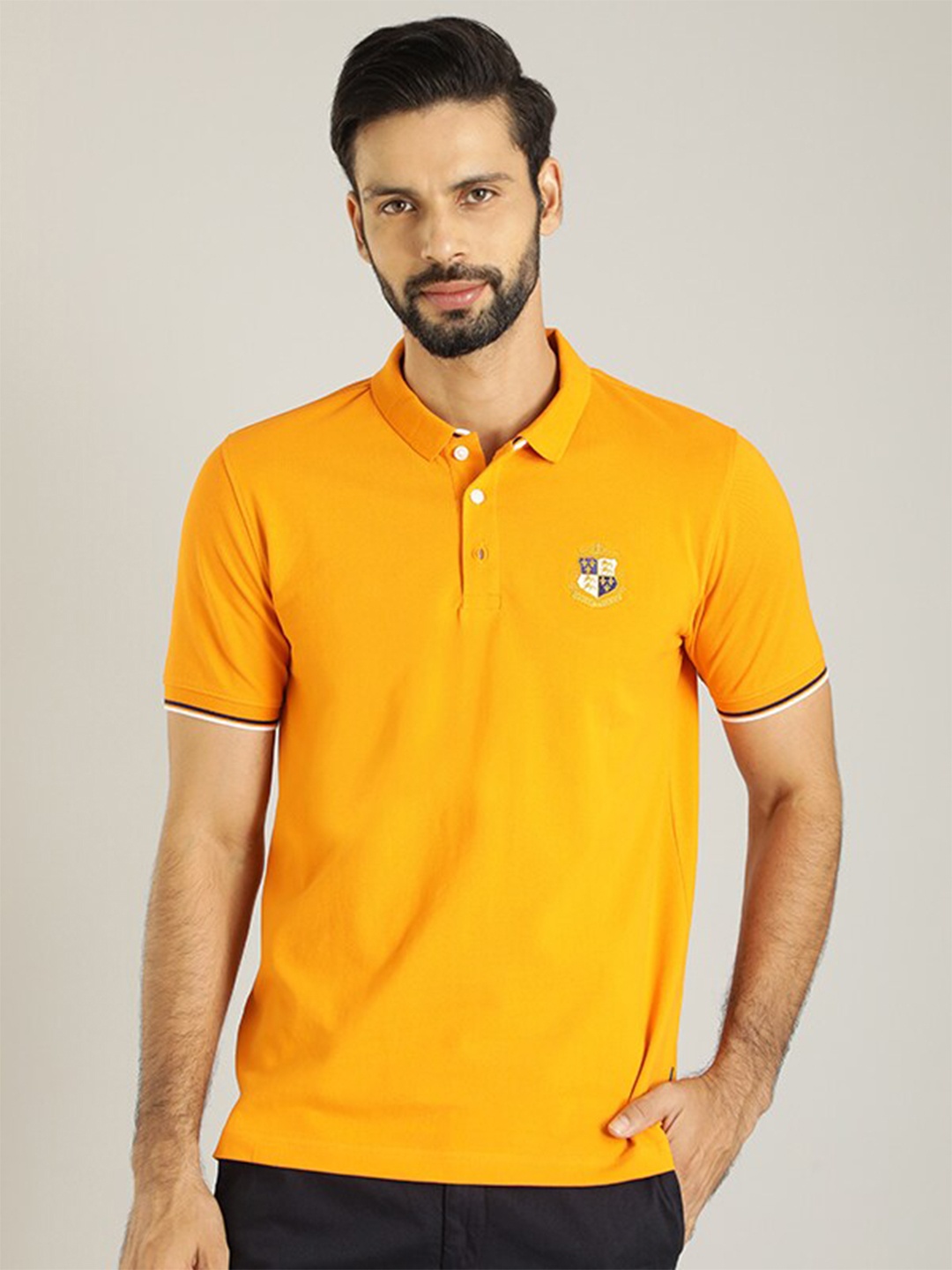 

Indian Terrain Polo Collar T-shirt, Orange