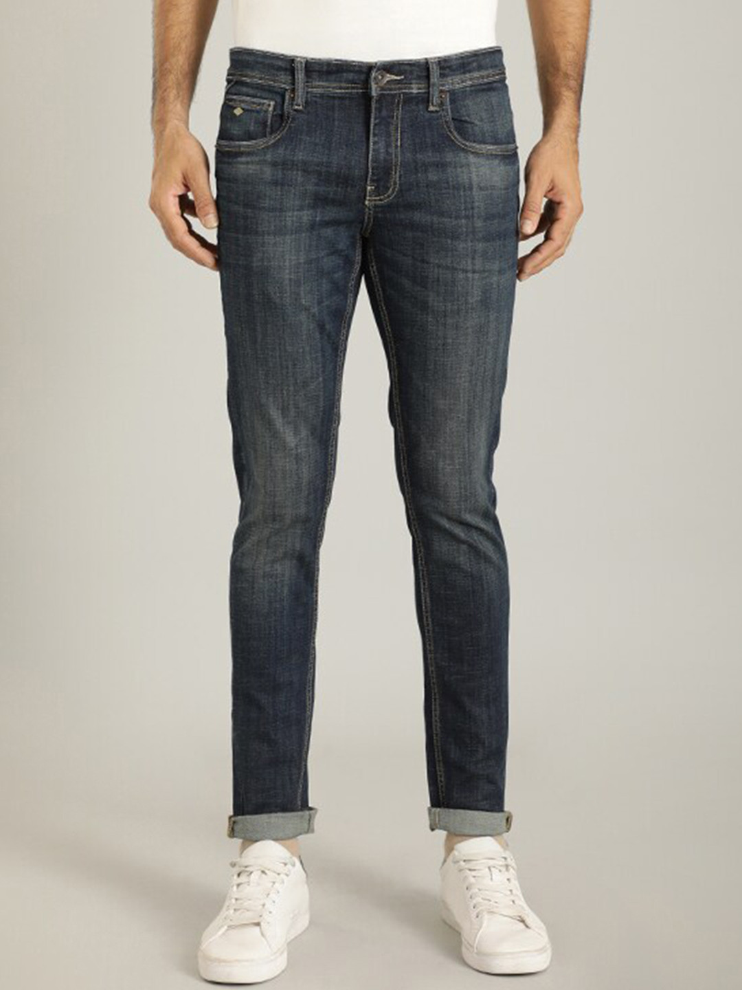 

Indian Terrain Men Kruger Skinny Fit Clean Look Jeans, Blue