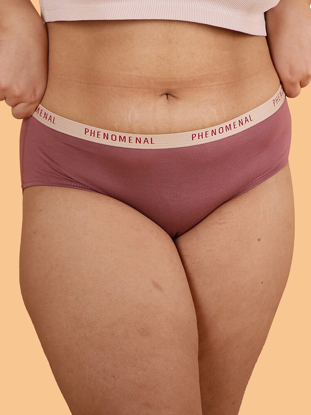 

CARMESI Mid-Rise Phenomenal Light & Sweat Absorbent Hipster Briefs PPLB1299CARM100, Mauve