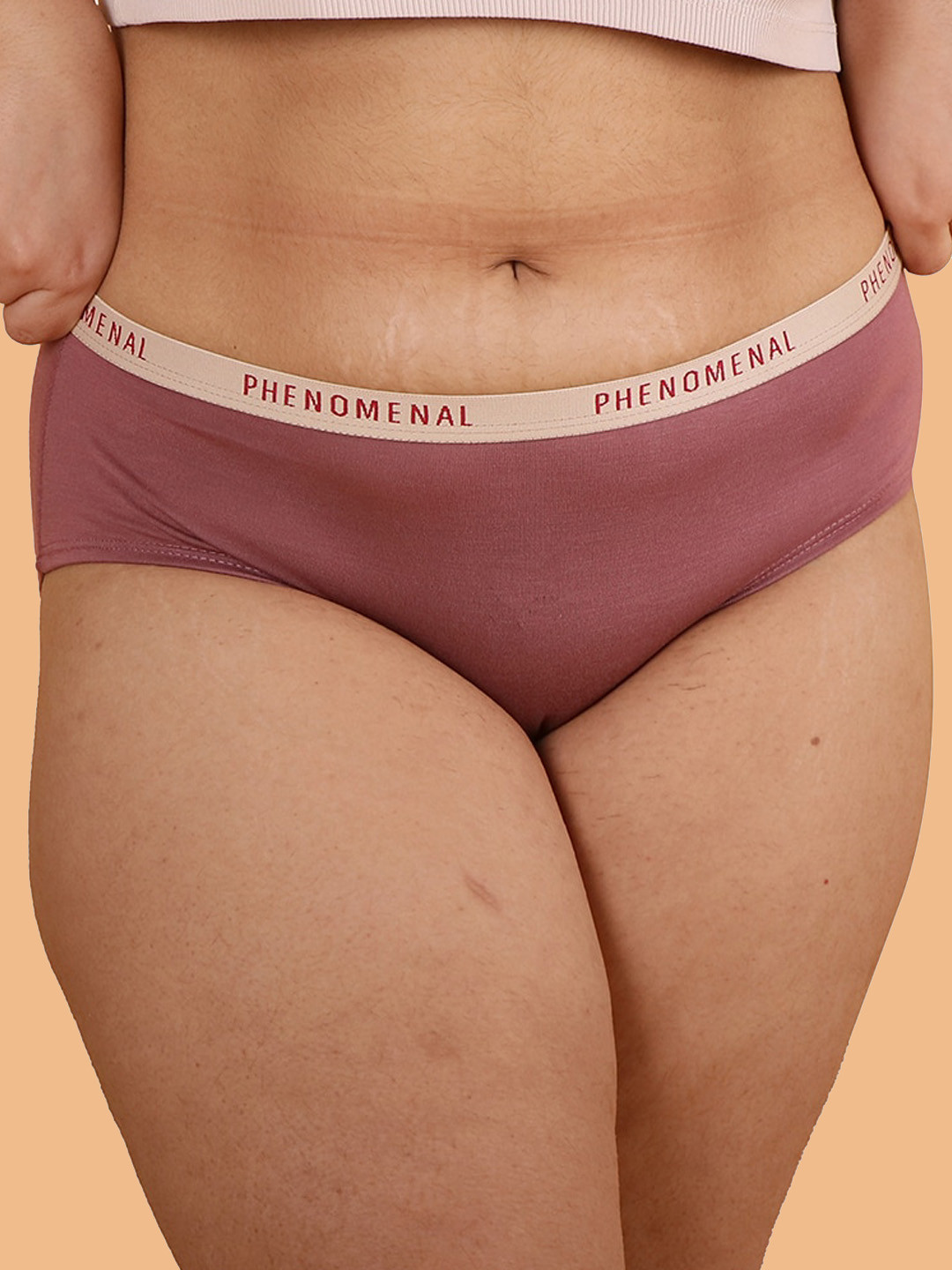

CARMESI Mid-Rise Phenomenal Light & Sweat Absorbent Hipster Briefs PPLB1299CARM97, Mauve