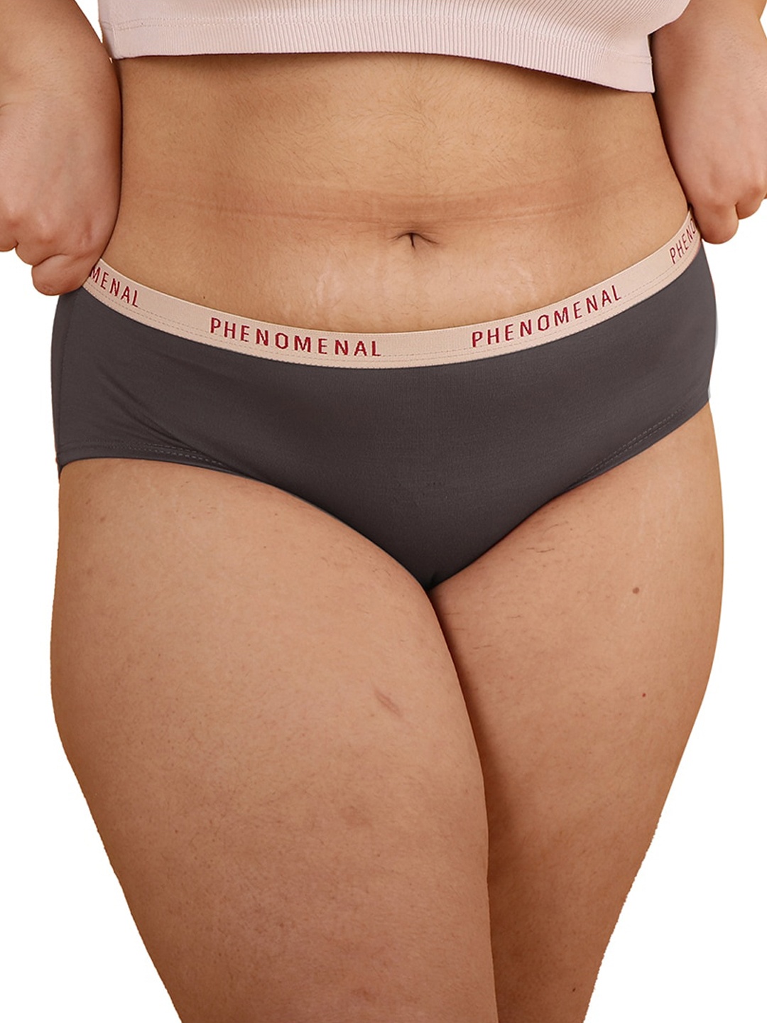 

CARMESI Mid-Rise Phenomenal Light & Sweat Absorbent Hipster Briefs PPLB1299CARM107, Grey