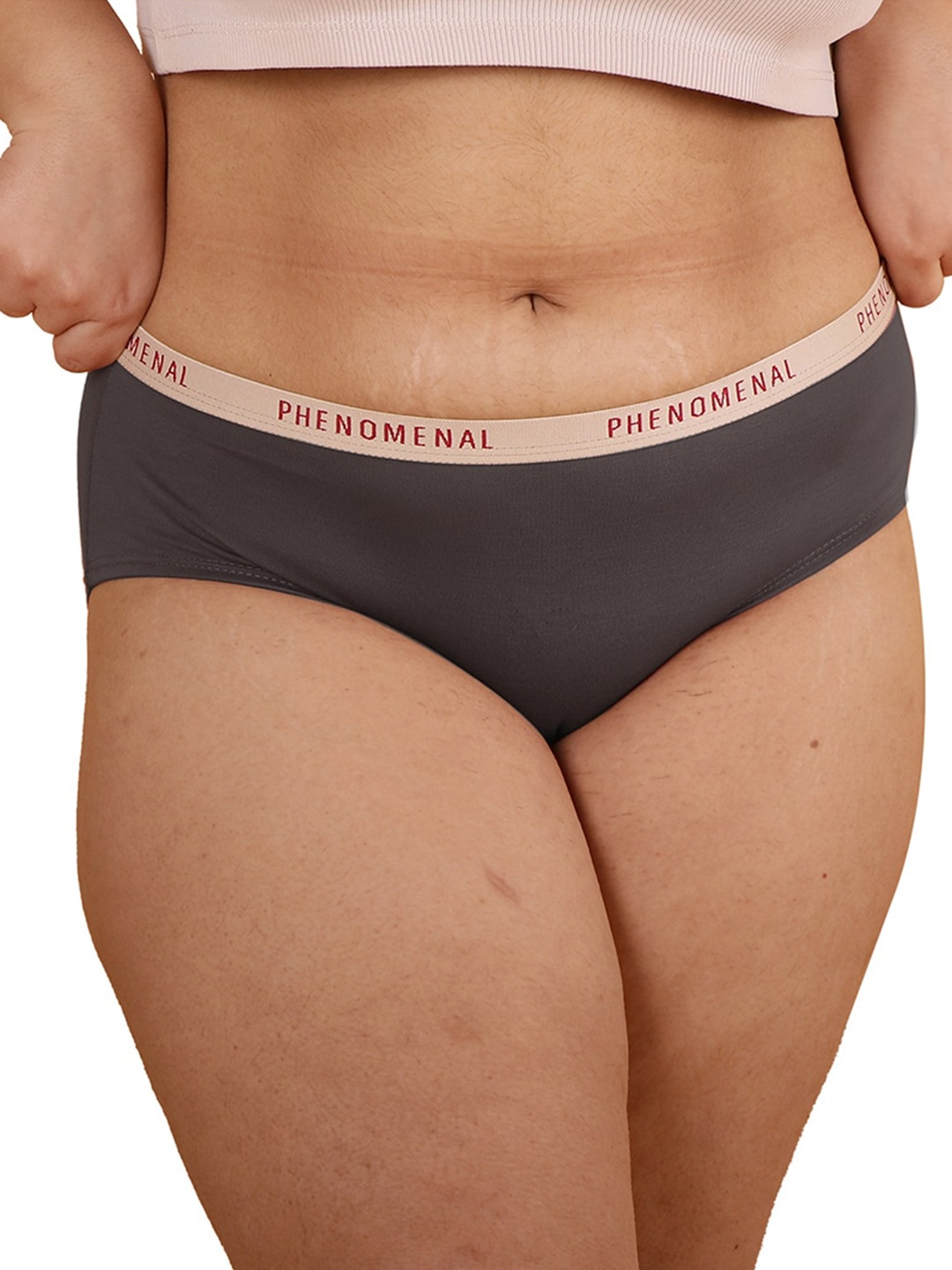 

CARMESI Mid-Rise Phenomenal Light & Sweat Absorbent Hipster Briefs PPLB1299CARM106, Grey