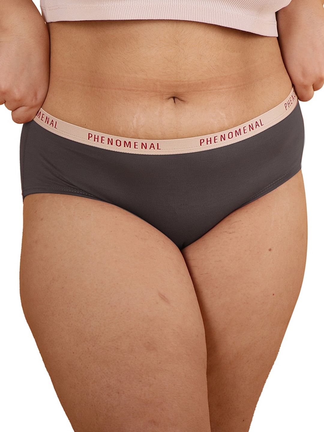 

CARMESI Mid-Rise Phenomenal Light & Sweat Absorbent Hipster Briefs PPLB1299CARM103, Grey