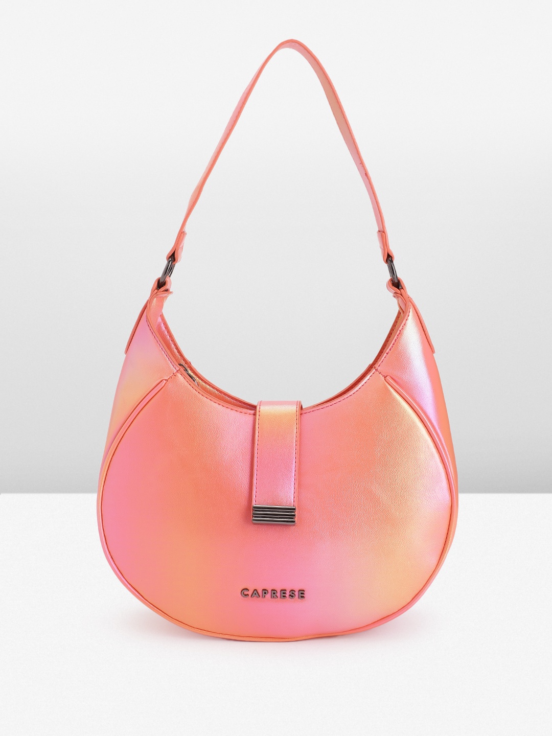 

Caprese Women Solid Hobo Bag, Pink