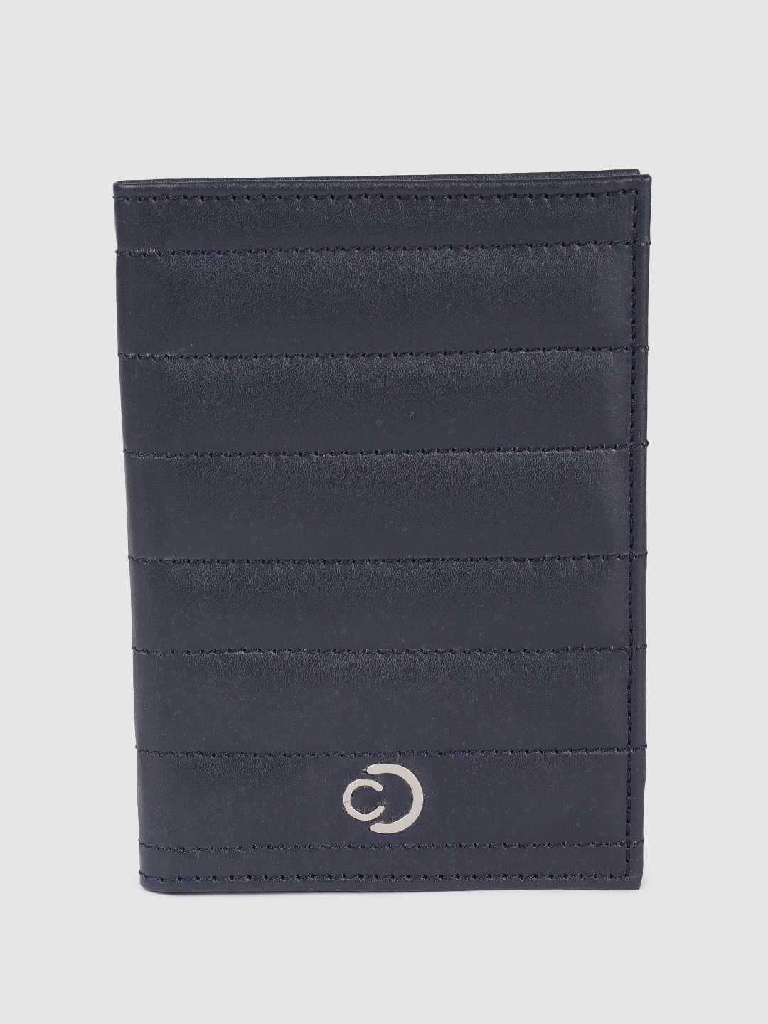 

Caprese Women Geometric Design RFID Passport Holder, Navy blue