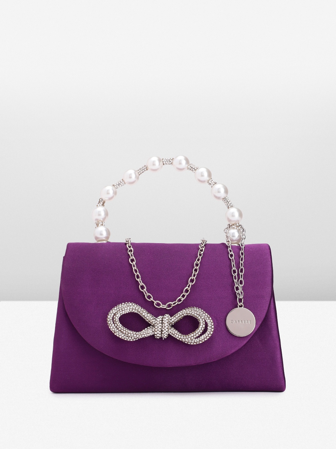 

Caprese Women Embellished Satchel, Purple
