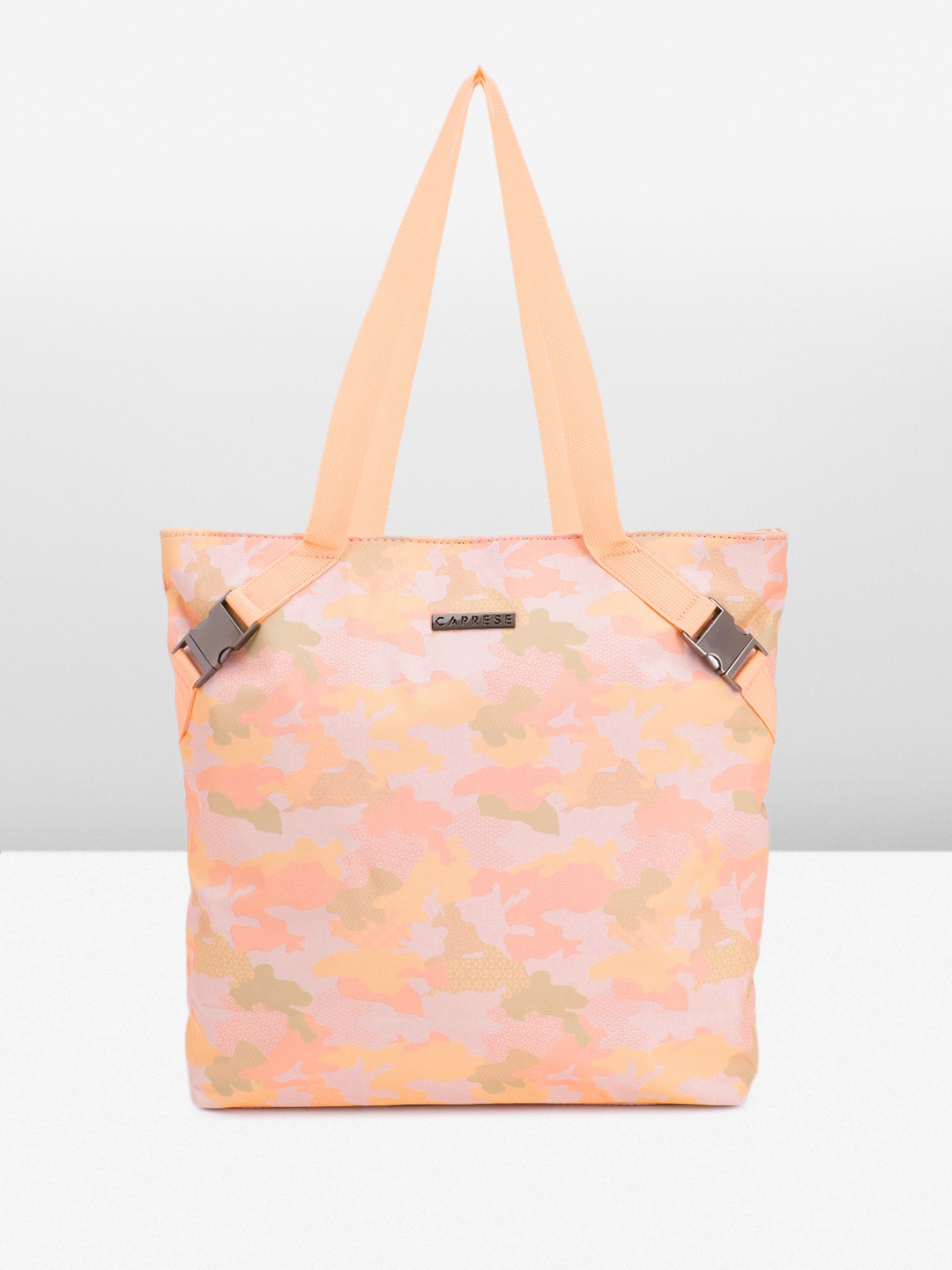 

Caprese Camouflage Printed Shoulder Bag, Peach