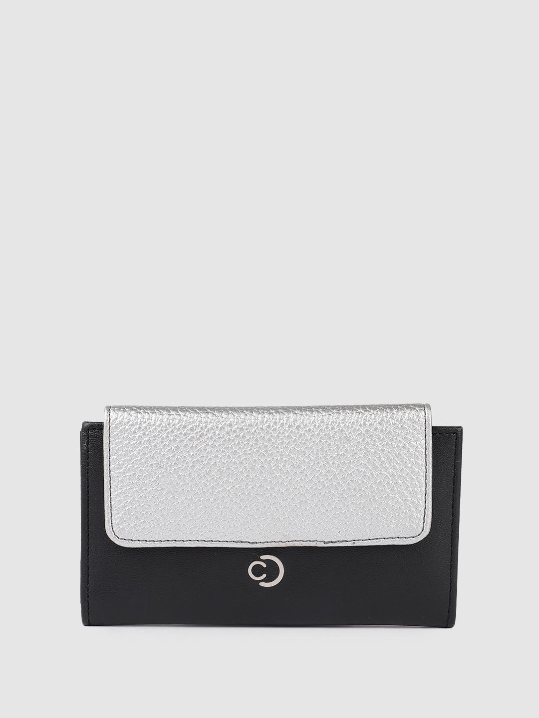 

Caprese Women Colourblocked Two Fold Wallet, Black