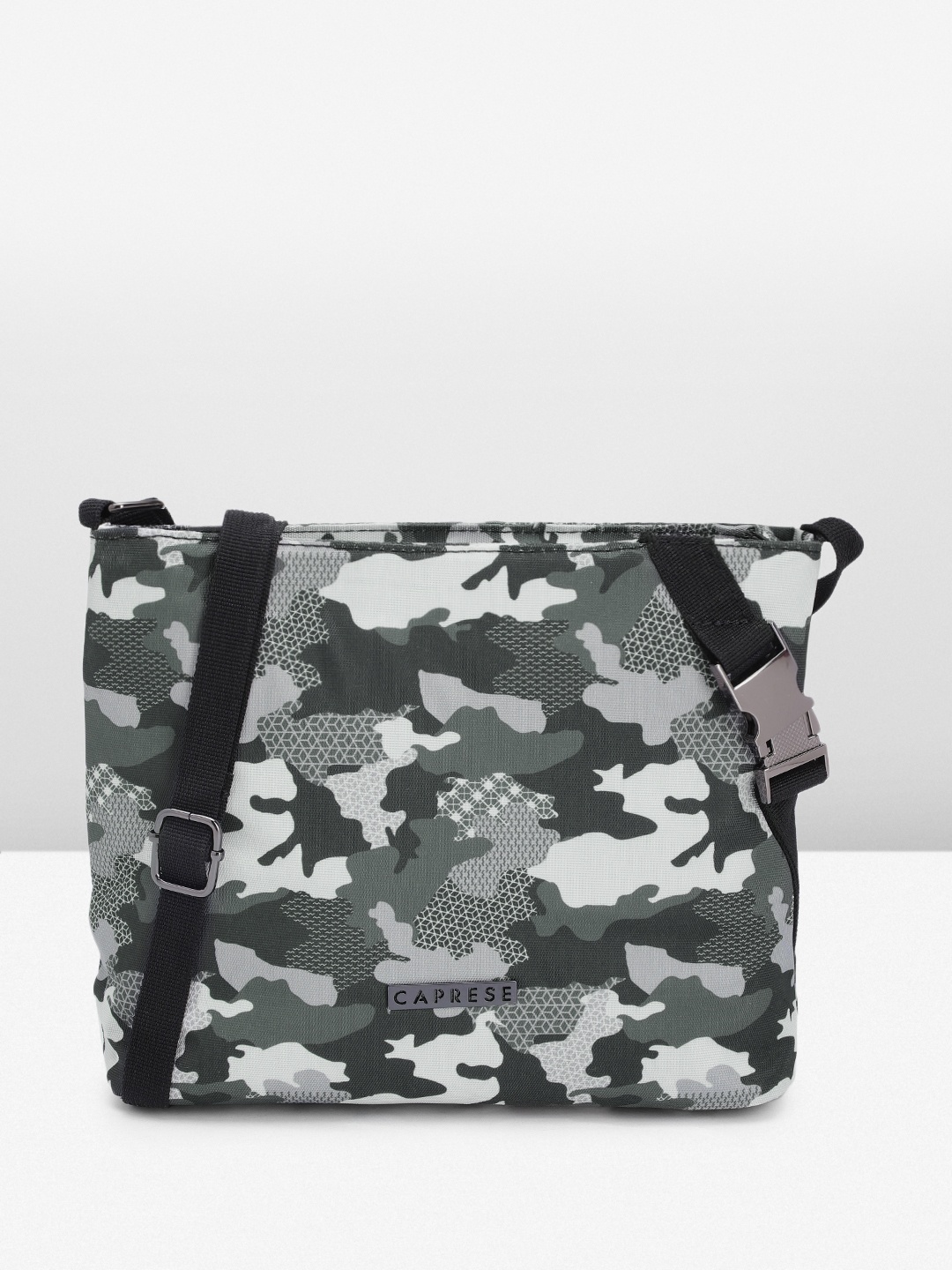 

Caprese Camouflaged Structured Sling Bag, Multi