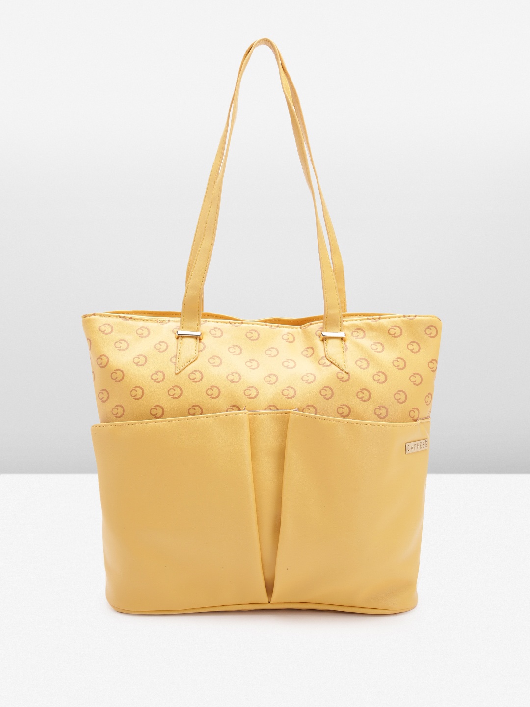 

Caprese Geometric Printed Structured Shoulder Bag, Yellow