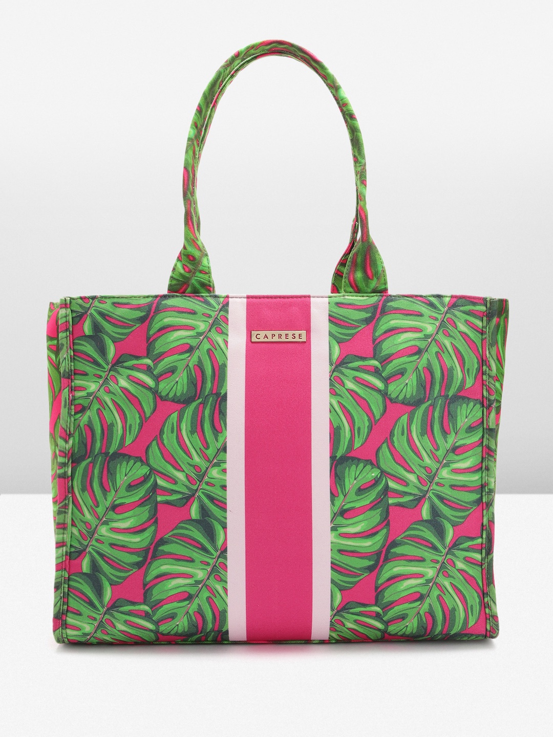 

Caprese Tropical Print Structured Shoulder Bag, Green