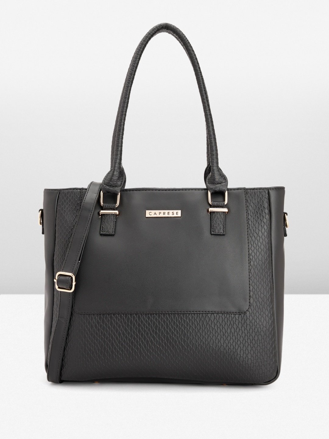 

Caprese Women Textured Shoulder Bag, Black