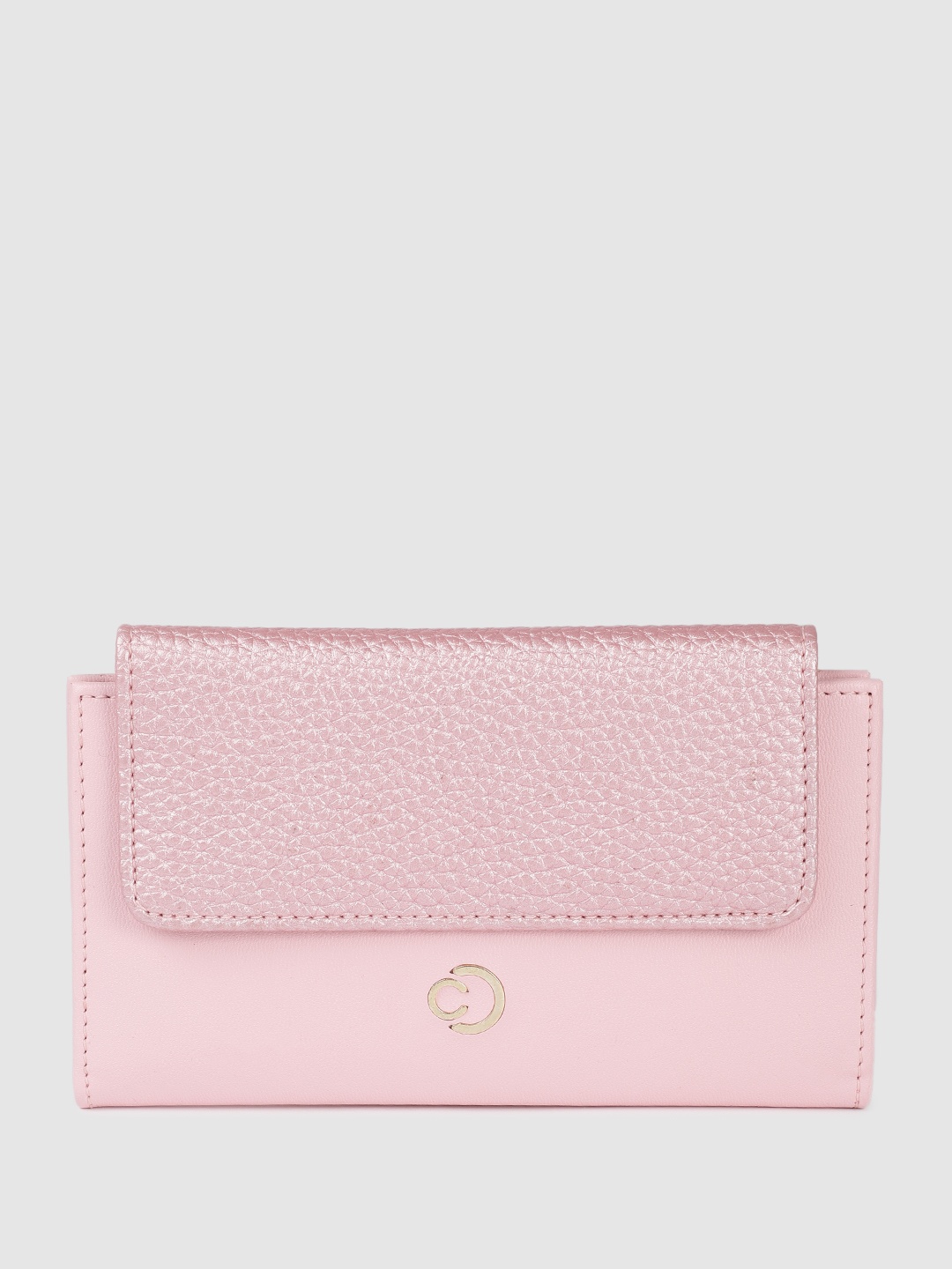

Caprese Women Solid Three Fold Wallet, Pink