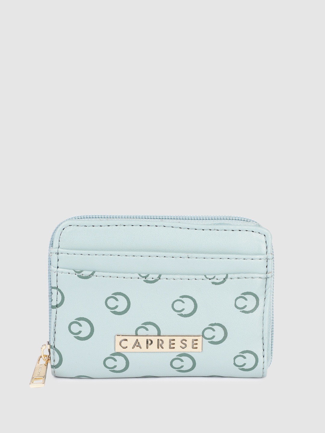 

Caprese Women Printed Zip Around Wallet, Blue
