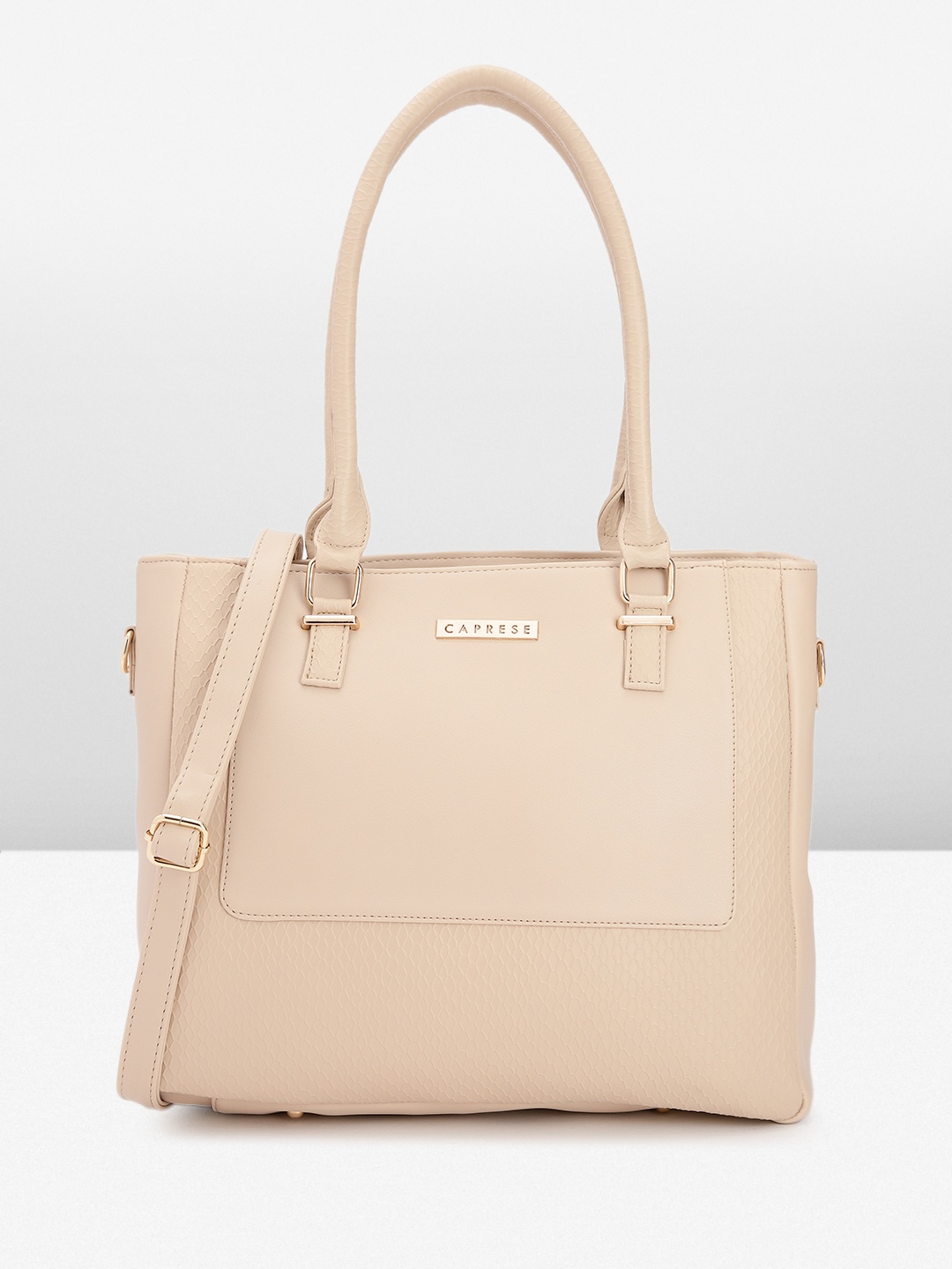 

Caprese Textured Shoulder Bag, Beige