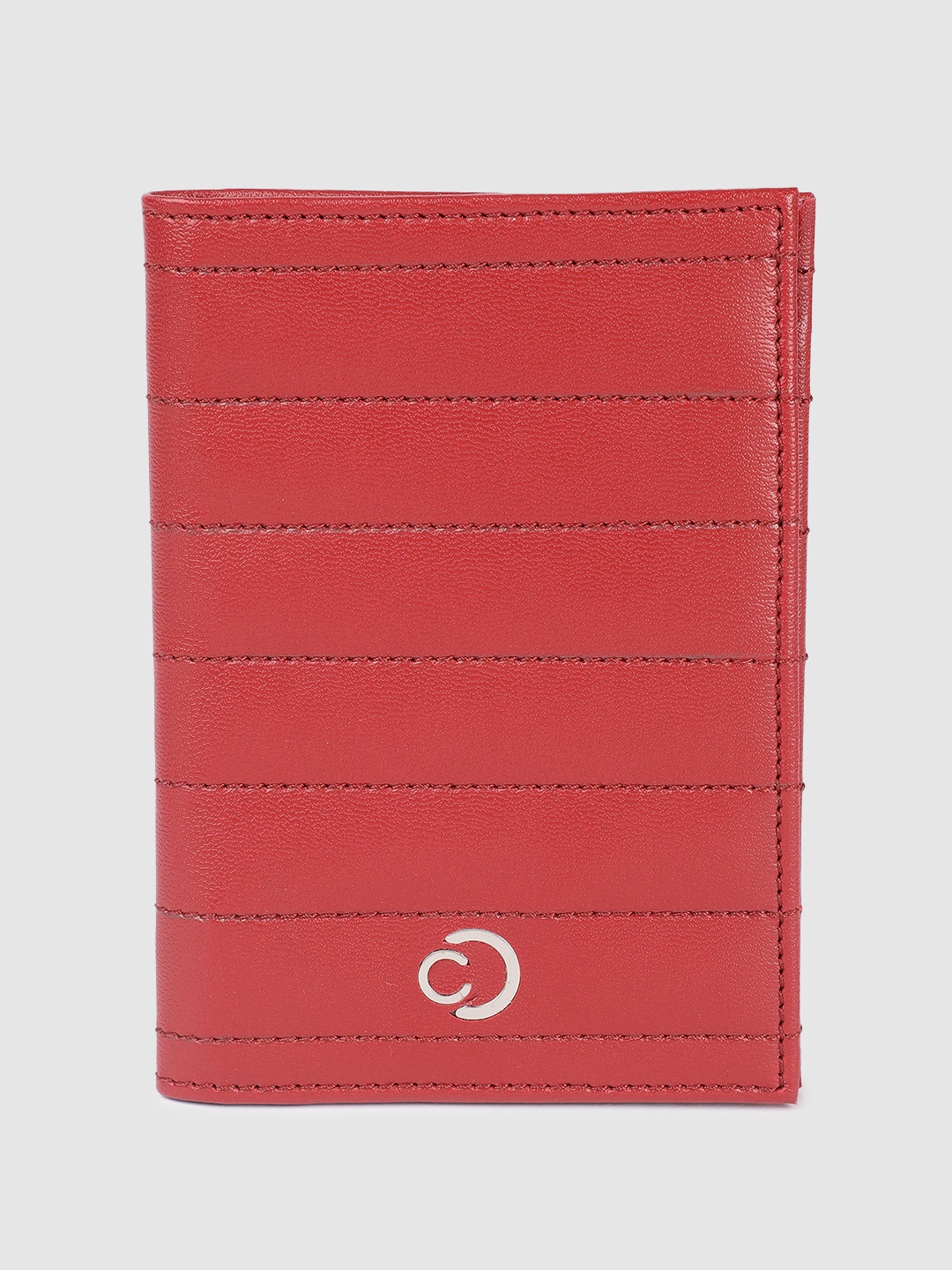 

Caprese Women Geometric Design RFID Passport Holder, Maroon