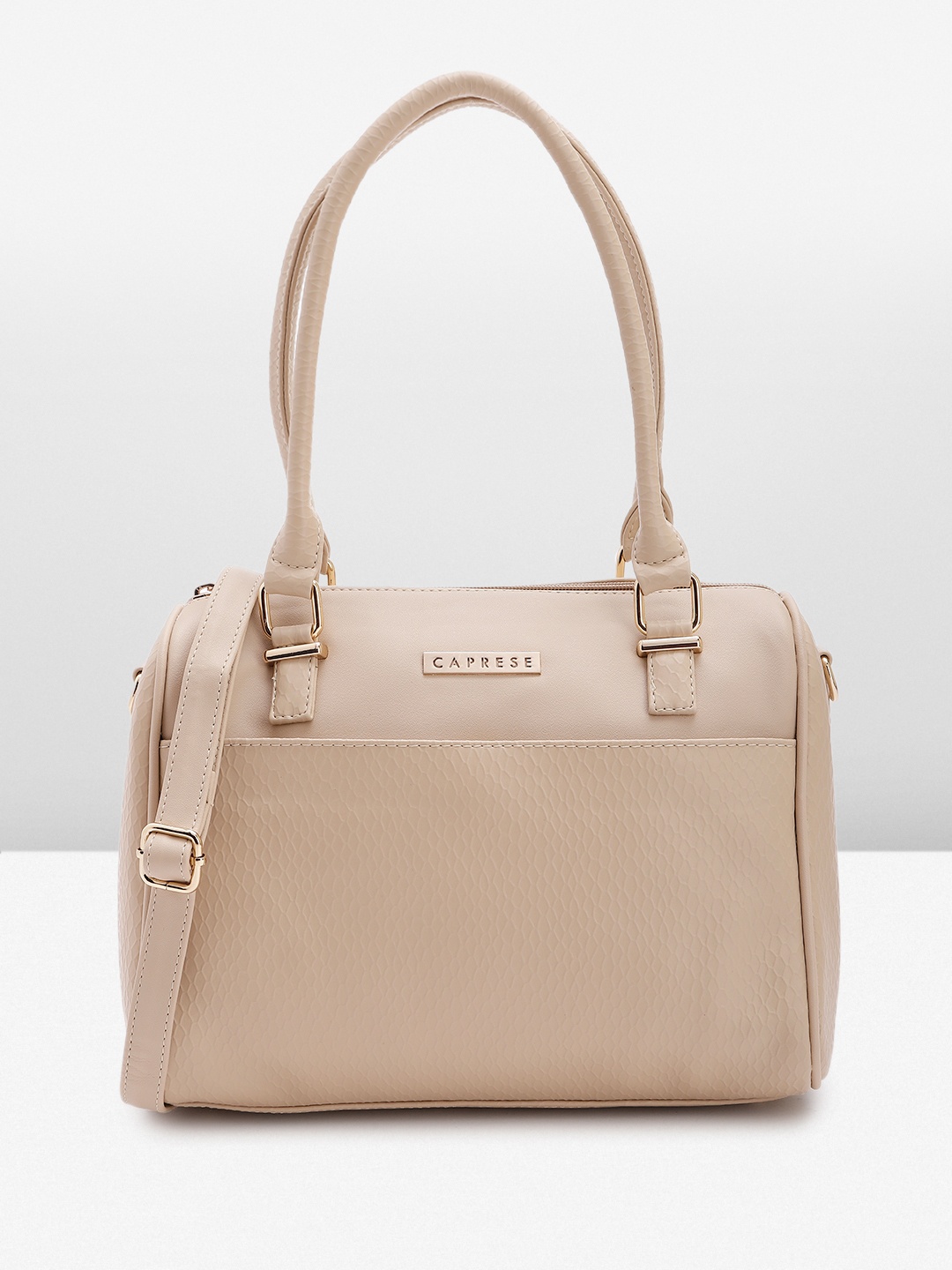 

Caprese Textured Handheld Bag, Beige