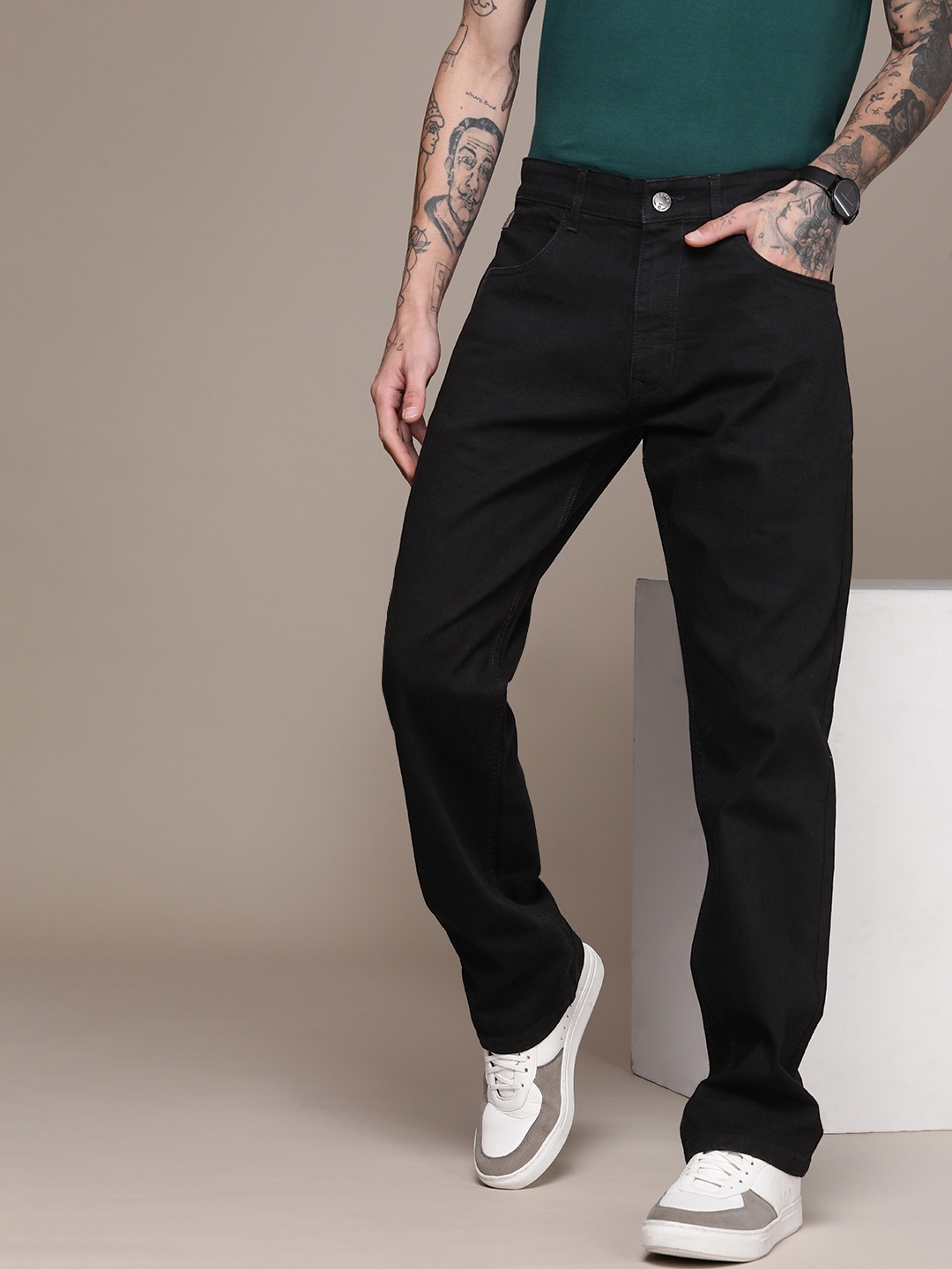 

WROGN Men Stretchable Jeans, Black