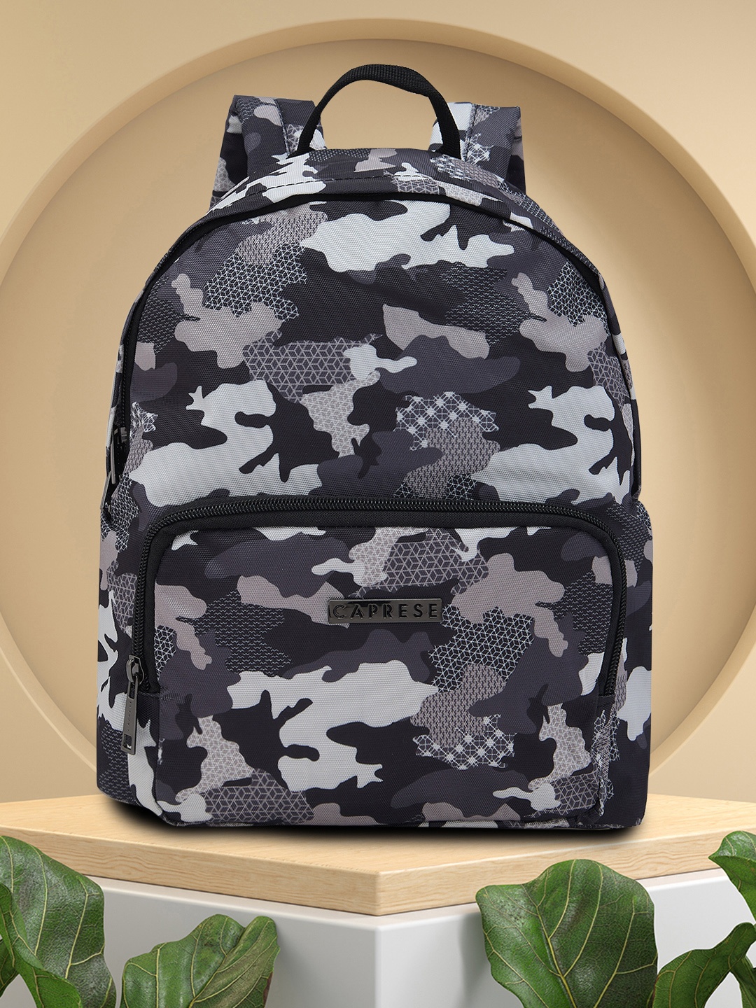 

Caprese Women COLE Abstract Printed Backpack, Black