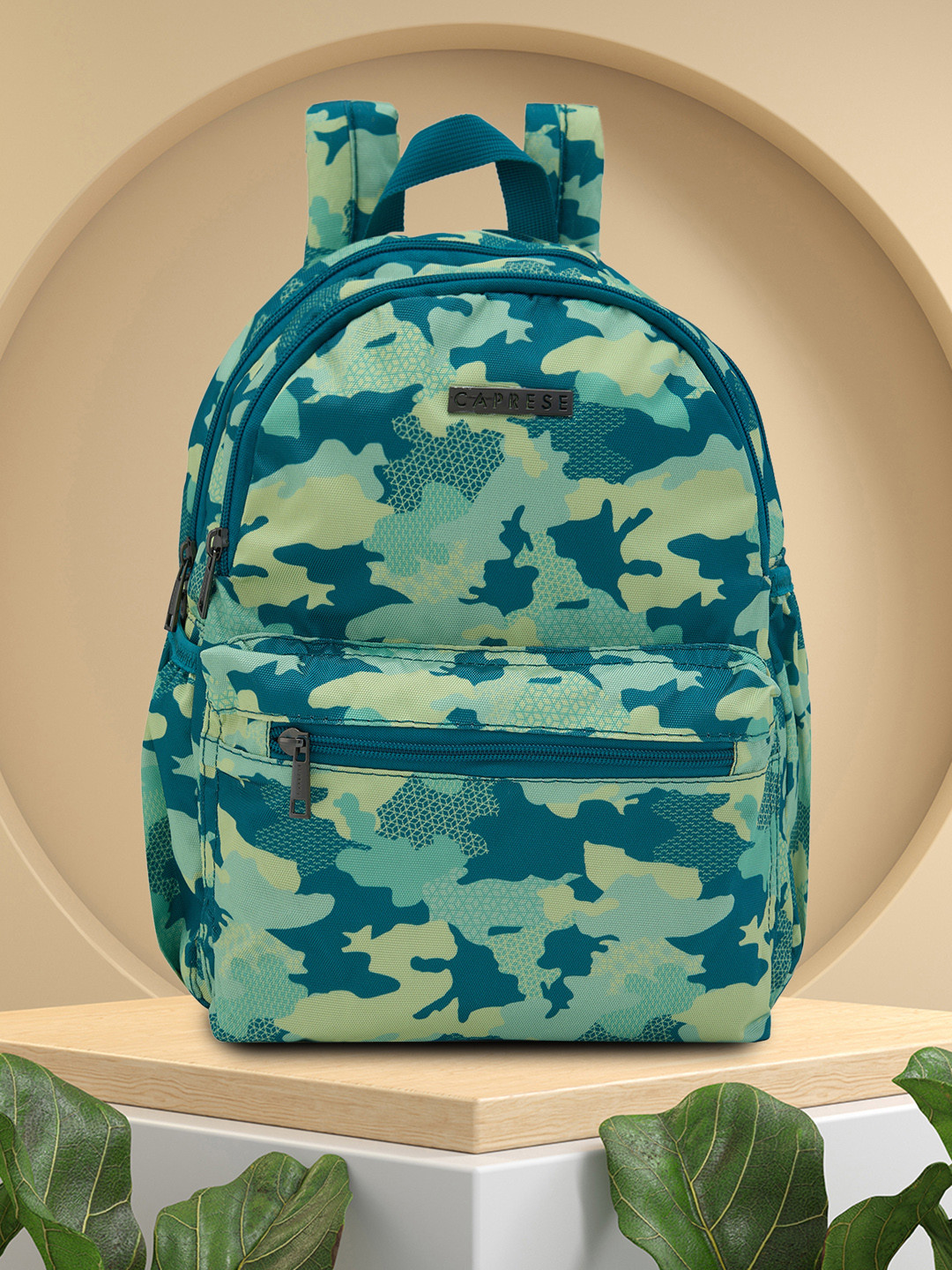 

Caprese Women COLE Abstract Printed Backpack, Green