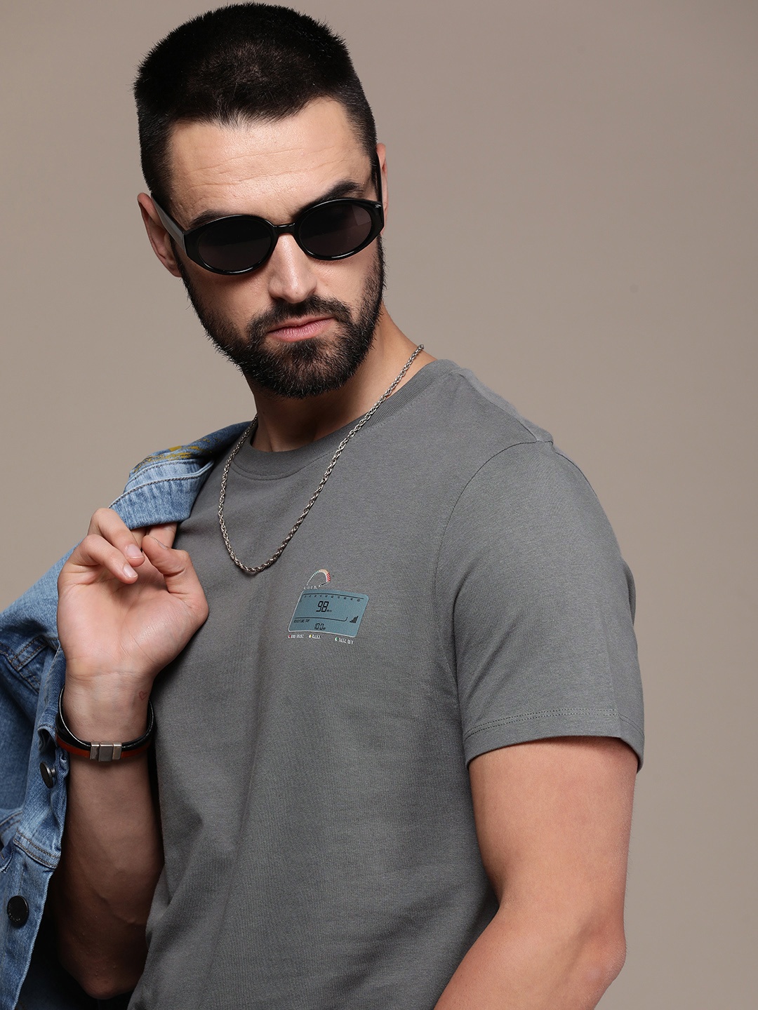 

The Roadster Lifestyle Co. Pure Cotton T-shirt, Grey