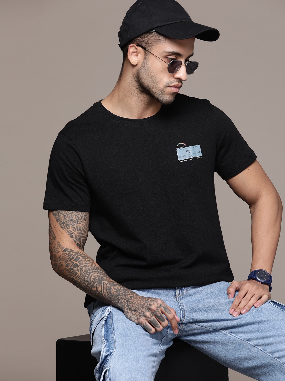 

The Roadster Lifestyle Co. Pure Cotton T-shirt, Black