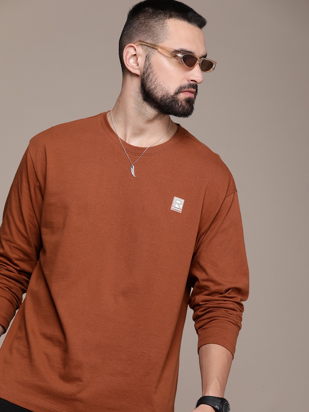 

The Roadster Life Co. Pure Cotton T-shirt, Brown