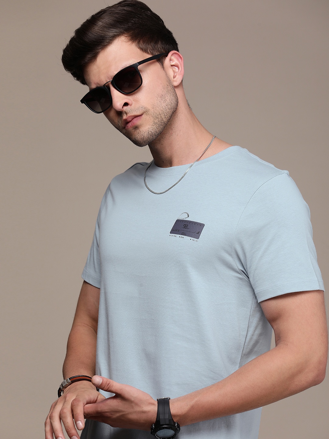

The Roadster Lifestyle Co. Pure Cotton T-shirt, Blue