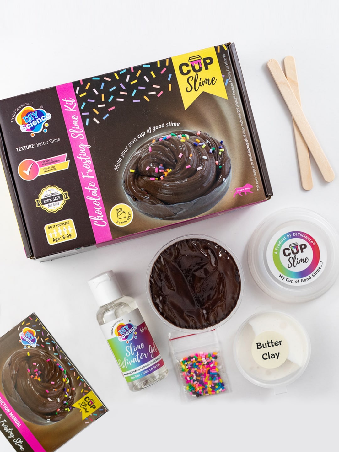 

WEMBLEY DIY Chocolate Scented Slime Kit Art, Brown