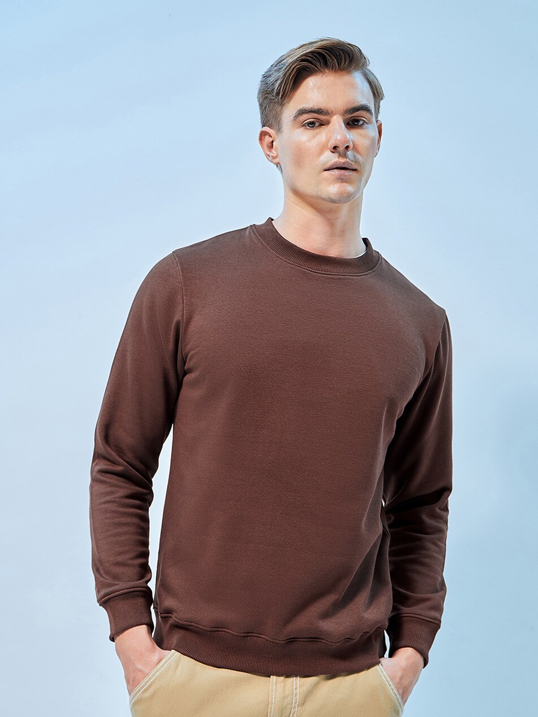 

Bewakoof Heavy Duty 1.0 Men Sweatshirt, Maroon