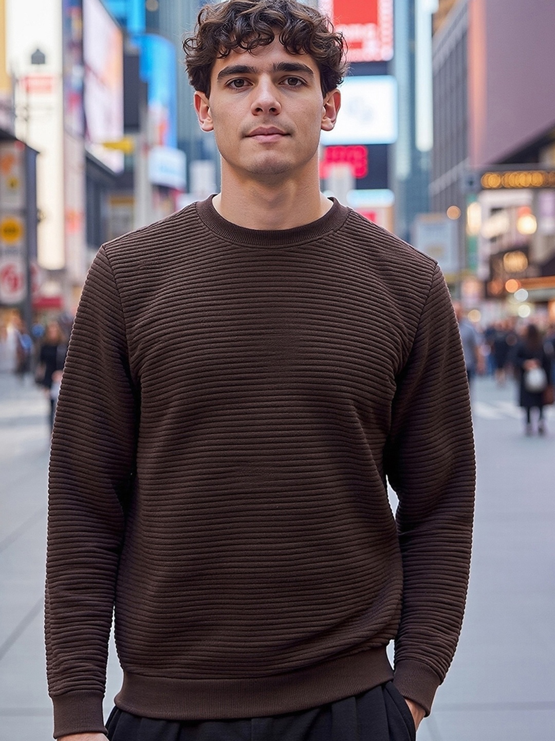 

Bewakoof Round Neck Pullover Sweatshirt, Maroon