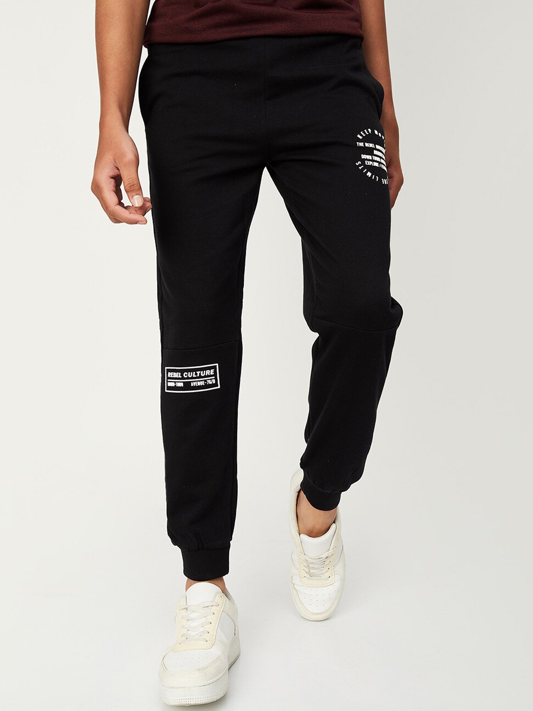 

max Boys Cotton Joggers, Black