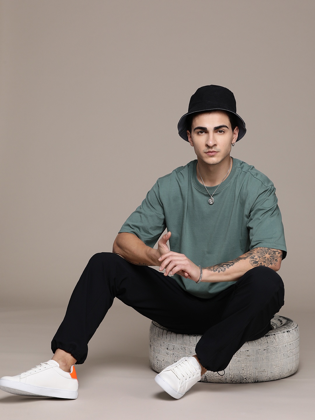 

The Roadster Lifestyle Co. Pure Cotton Oversized T-shirt, Sea green