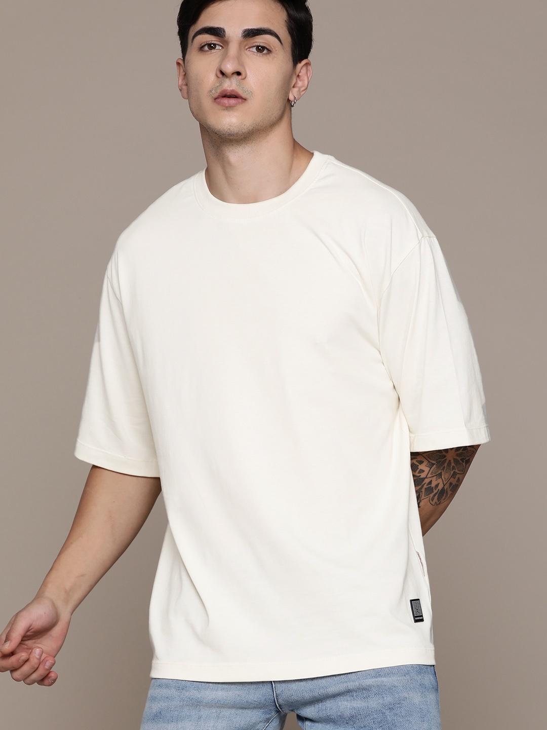 

The Roadster Lifestyle Co. Pure Cotton Oversized T-shirt, White